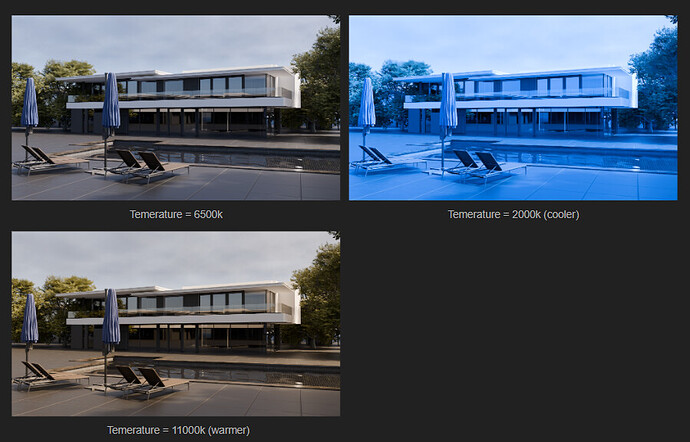 White balance temperature 6500k ~11000k