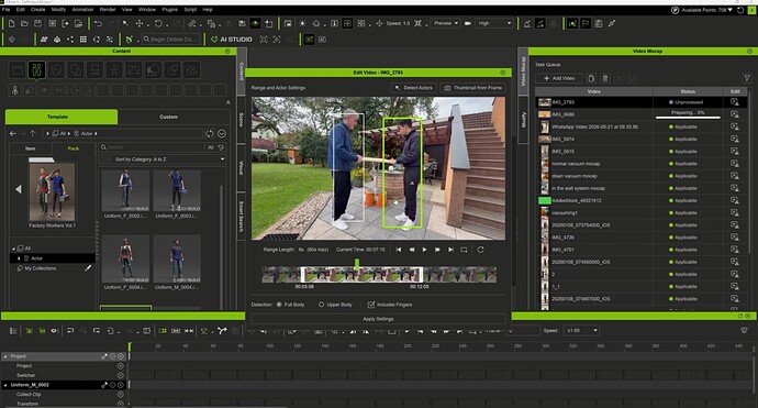 AI powered iClone Video Mocap