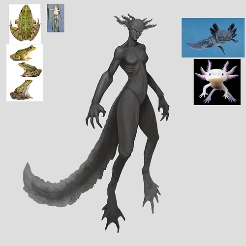 Sketch of a mermaid of the lake