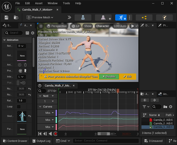 false animation