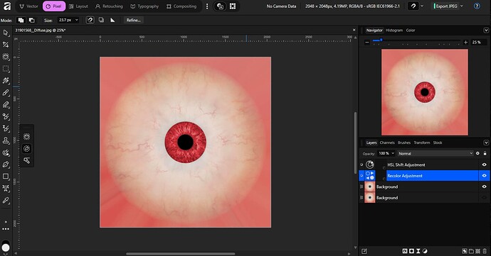 eye diffuse