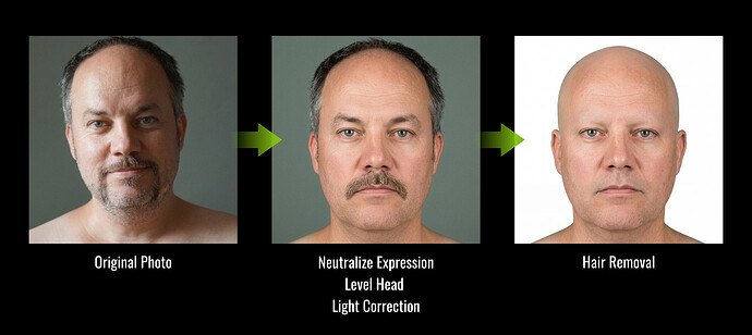 Headshot 3 AI image enhance function
