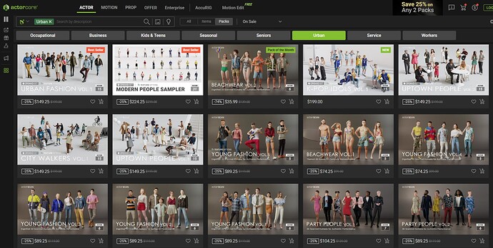 ActorCore Urban actor pack