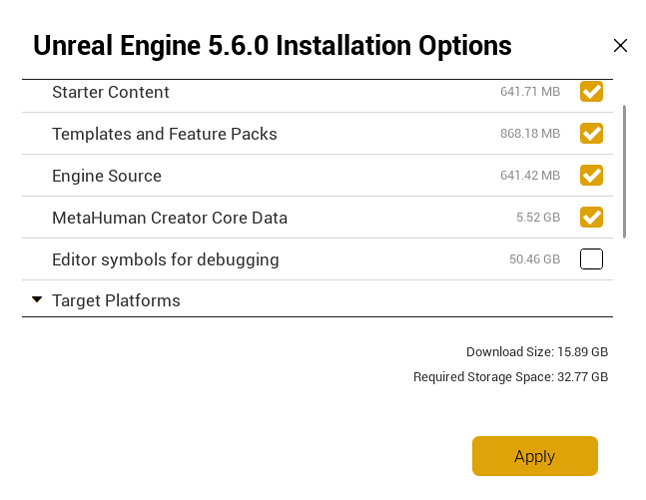 UE Install