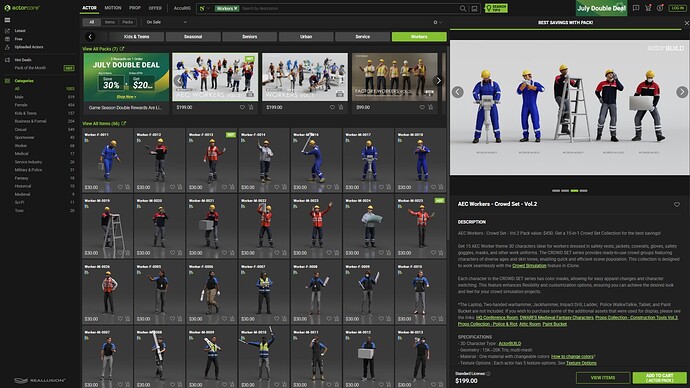 AEC workers from ActorCore asset store