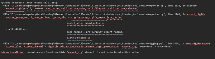 error message screenshot