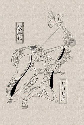 Lycoris_PoseOne_BW