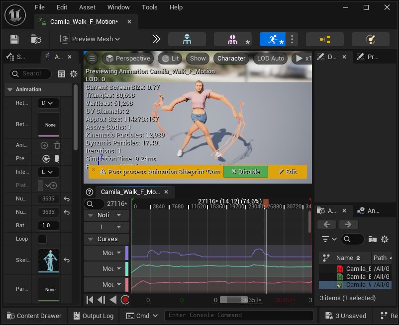 false animation