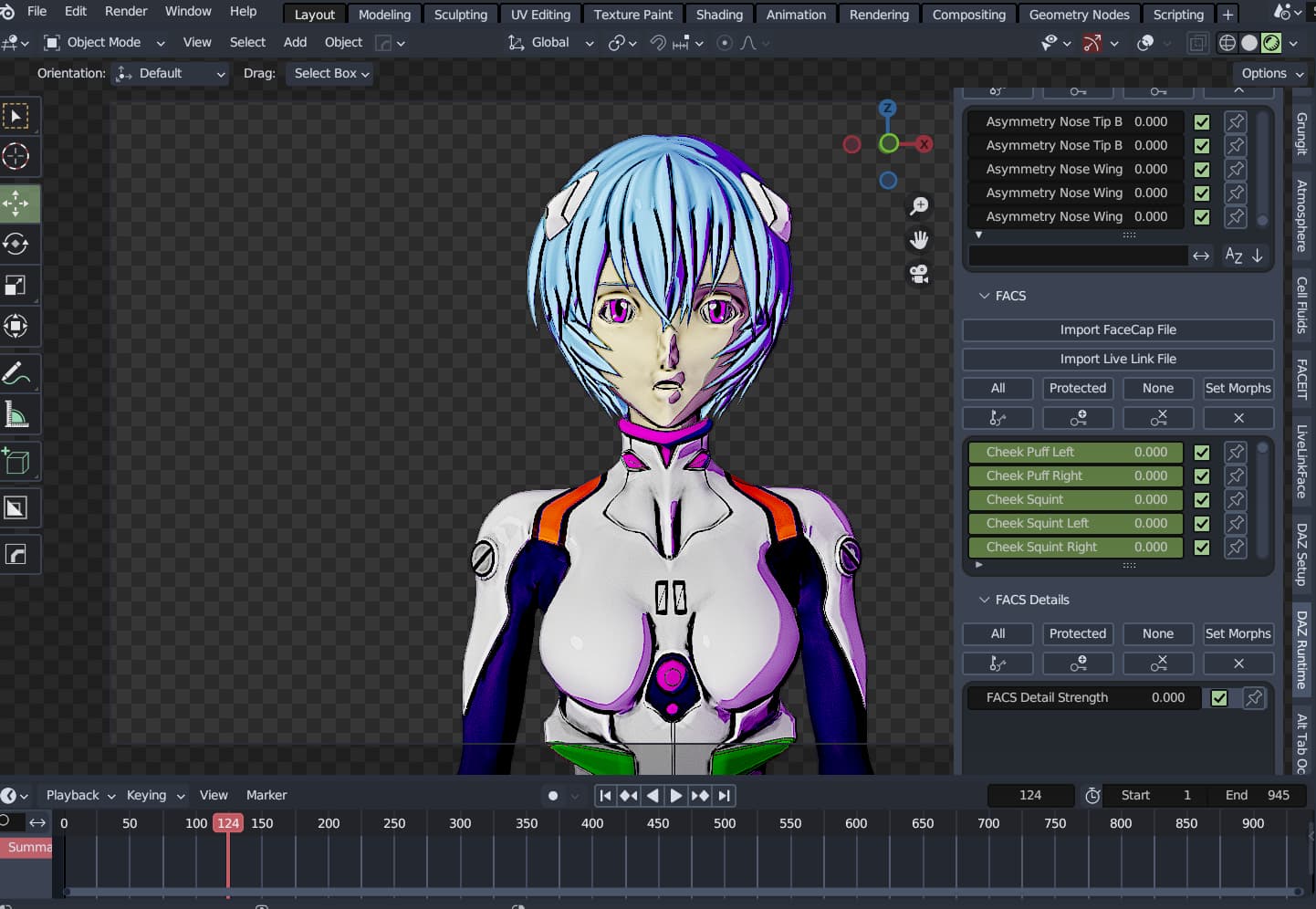face animation diffeo
